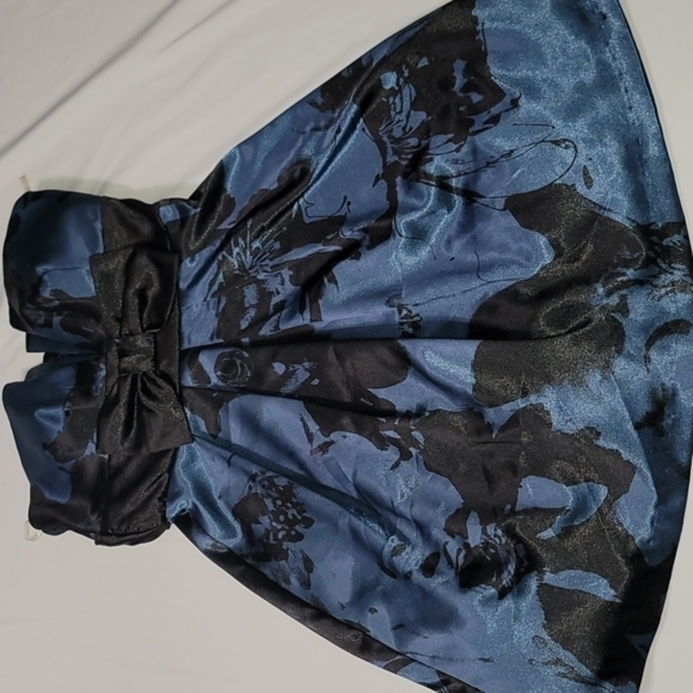 Speechless Blue/Black Strapless Mini Cocktail Dress Juniors 3 (S) Excellent Cond